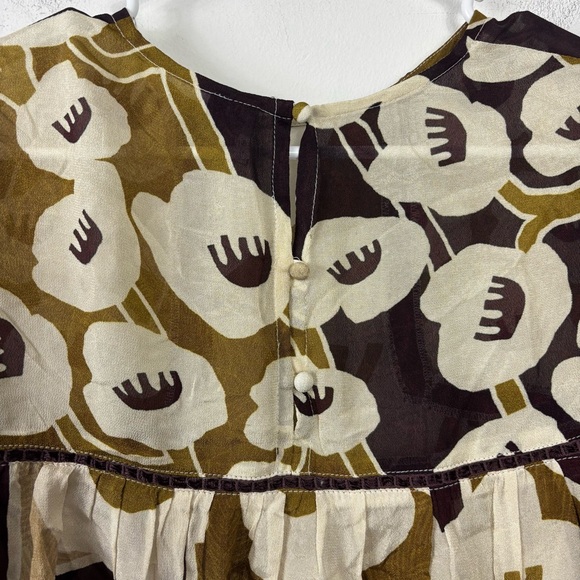 Anthropologie Bl-nk London Miranda Peasant Top Womens S Balloon Sleeve Retro - Picture 8 of 8